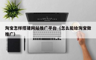 四平淘宝怎样搭建网站推广平台（怎么能给淘宝做推广）